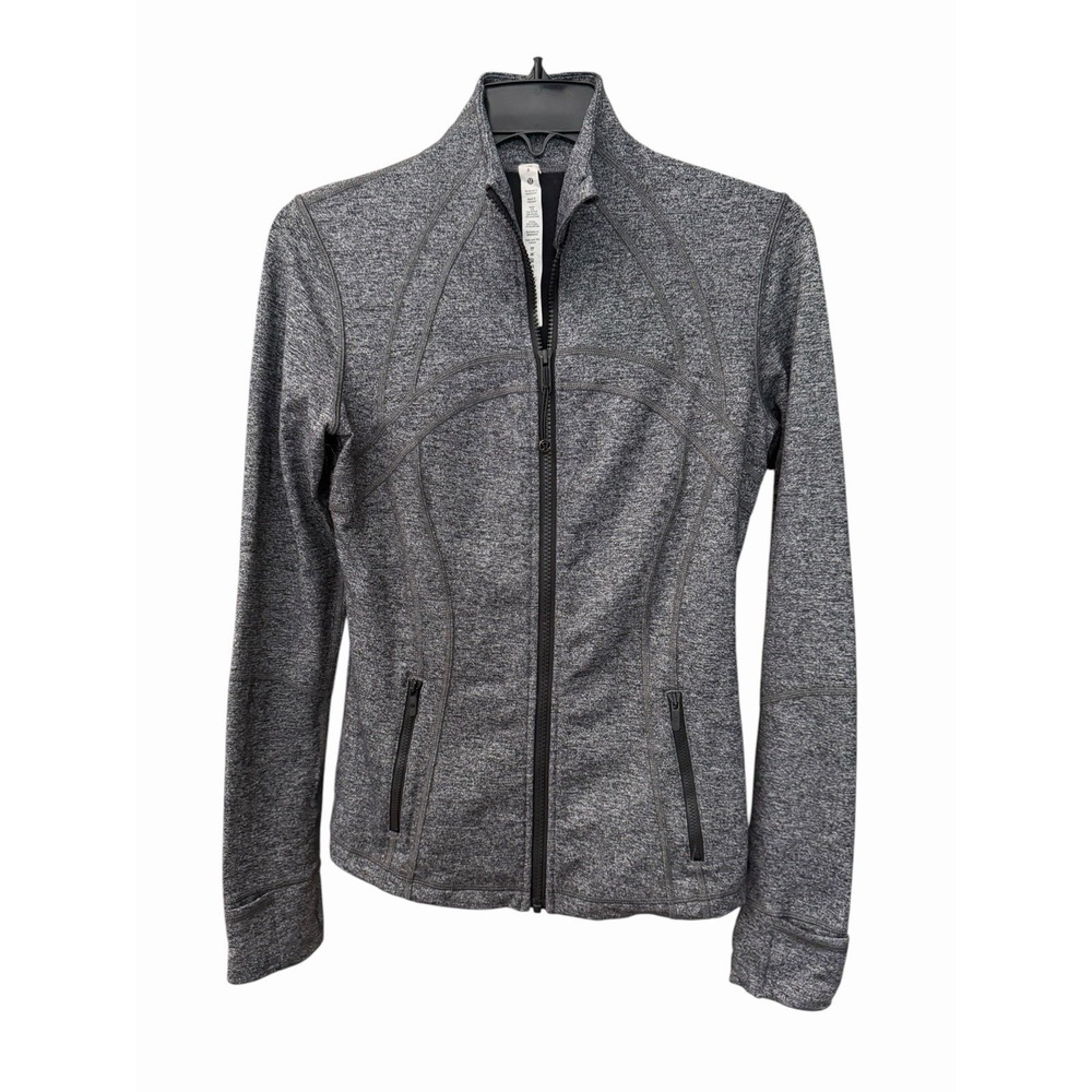 Lululemon Define Jacket Women's Size 8 Heathered Black Luon Athleisure #HHH5-3
